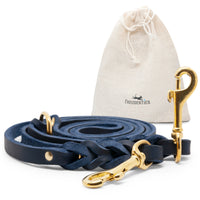 Hundeleine aus Fettleder - AlsterTwist Kollektion in Royal Blue