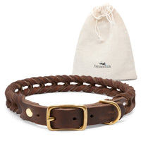 Hundehalsband aus Fettleder - AlsterTwist Kollektion in Chocolate