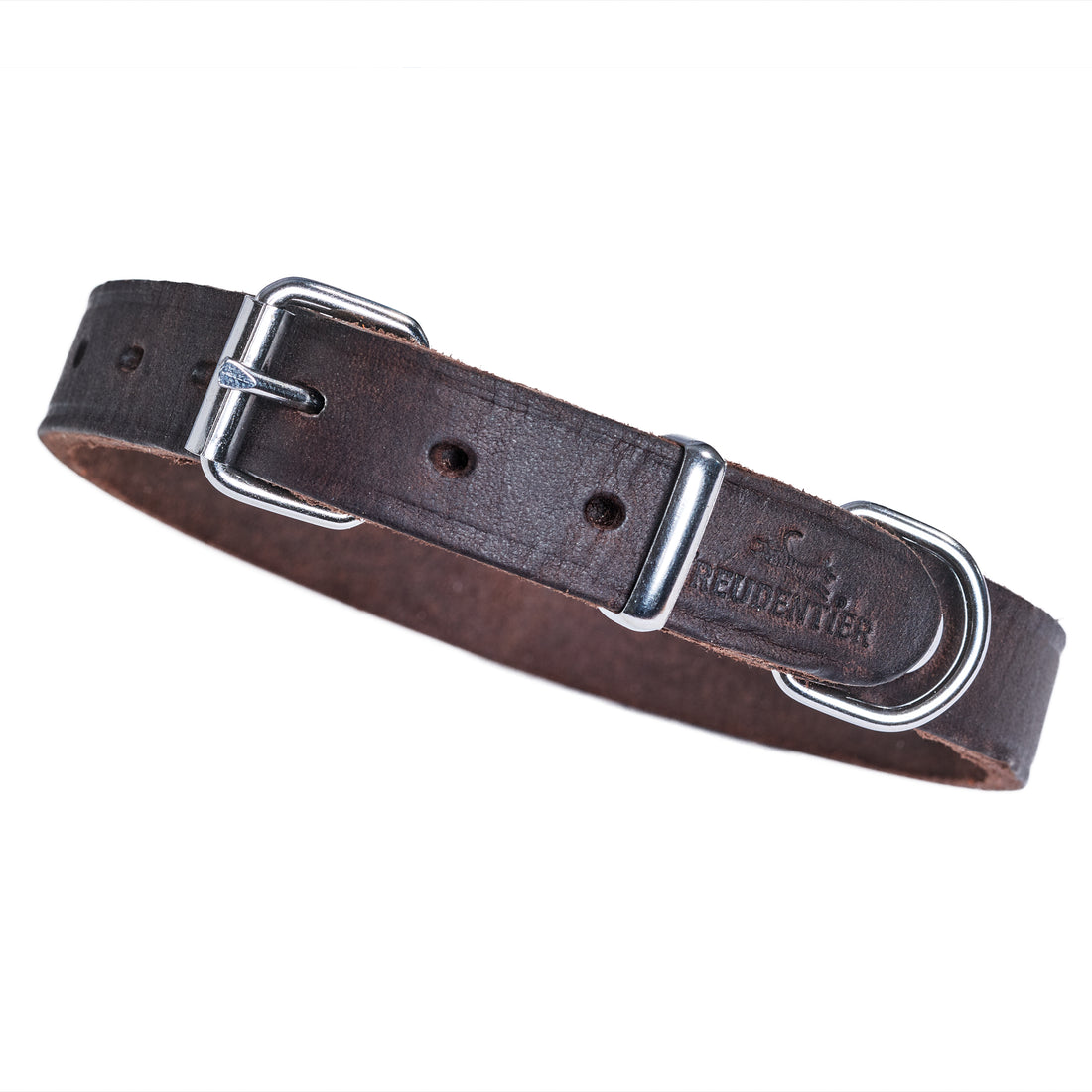NEU: Hundehalsband aus Leder - Alsterufer Kollektion in Chocolate