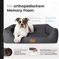 Orthopädisches Hundebett - Faultier in Anthrazit