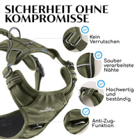 NEU: Atmungsaktives Hundegeschirr - Clyde Kollektion in Forest Green