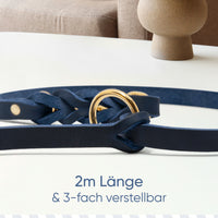 Hundeleine aus Fettleder - AlsterTwist Kollektion in Royal Blue