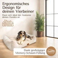 Orthopädisches Hundebett aus Cord - Cordelle in Creme