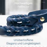 Hundehalsband aus Fettleder - AlsterTwist Kollektion in Royal Blue