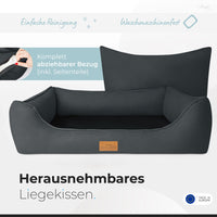Orthopädisches Hundebett - Faultier in Anthrazit