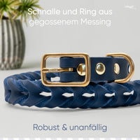 Hundehalsband aus Fettleder - AlsterTwist Kollektion in Royal Blue
