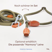 Hundehalsband mit Zugstopp - Harmony Kollektion in waldgrün