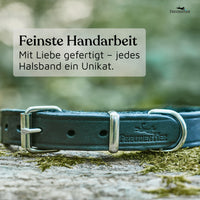 NEU: Hundehalsband aus Leder - Alsterufer Kollektion in Midnight