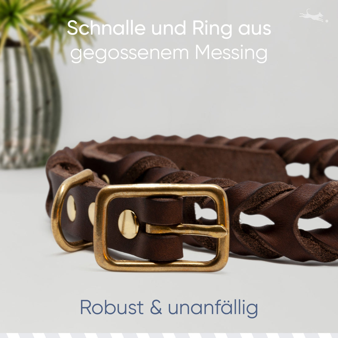 Hundehalsband aus Fettleder - AlsterTwist Kollektion in Chocolate