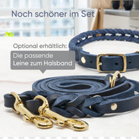 Hundehalsband aus Fettleder - AlsterTwist Kollektion in Royal Blue