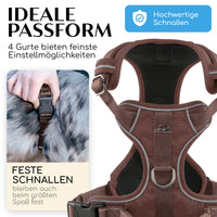 Atmungsaktives Hundegeschirr - Clyde Kollektion in Chocolate