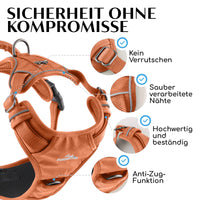 NEU: Atmungsaktives Hundegeschirr - Clyde Kollektion in Sunset Orange