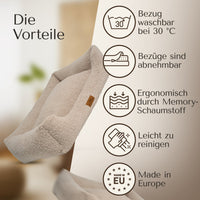 Orthopädisches Hundebett aus Teddy - Kuschelbär Kollektion in Greige