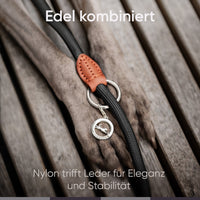 Runde Hundeleine in 2m & 3m - Model Harmony in Schwarz