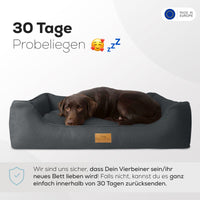 Orthopädisches Hundebett - Faultier in Anthrazit