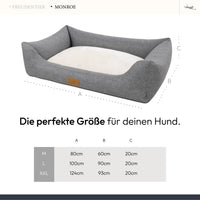 Orthopädisches Hundebett mit Steppung - Model Monroe