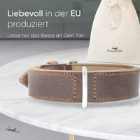 Hundehalsband aus Leder - Amstelpark Kollektion in Dark Chocolate