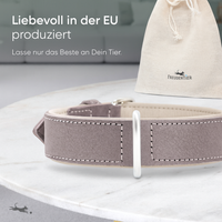 Hundehalsband aus Leder - Amstelpark Kollektion in Graubraun