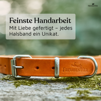 NEU: Hundehalsband aus Leder - Alsterufer Kollektion in Sunset Orange