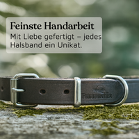 NEU: Hundehalsband aus Leder - Alsterufer Kollektion in Midnight