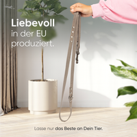 Hundeleine aus Leder - Amstelpark Kollektion in Graubraun