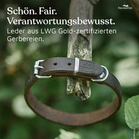 NEU: Hundehalsband aus Leder - Alsterufer Kollektion in Chocolate