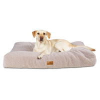 NEU: Orthopädisches Hundekissen aus Teddy - Kuschelbär Kollektion in Greige