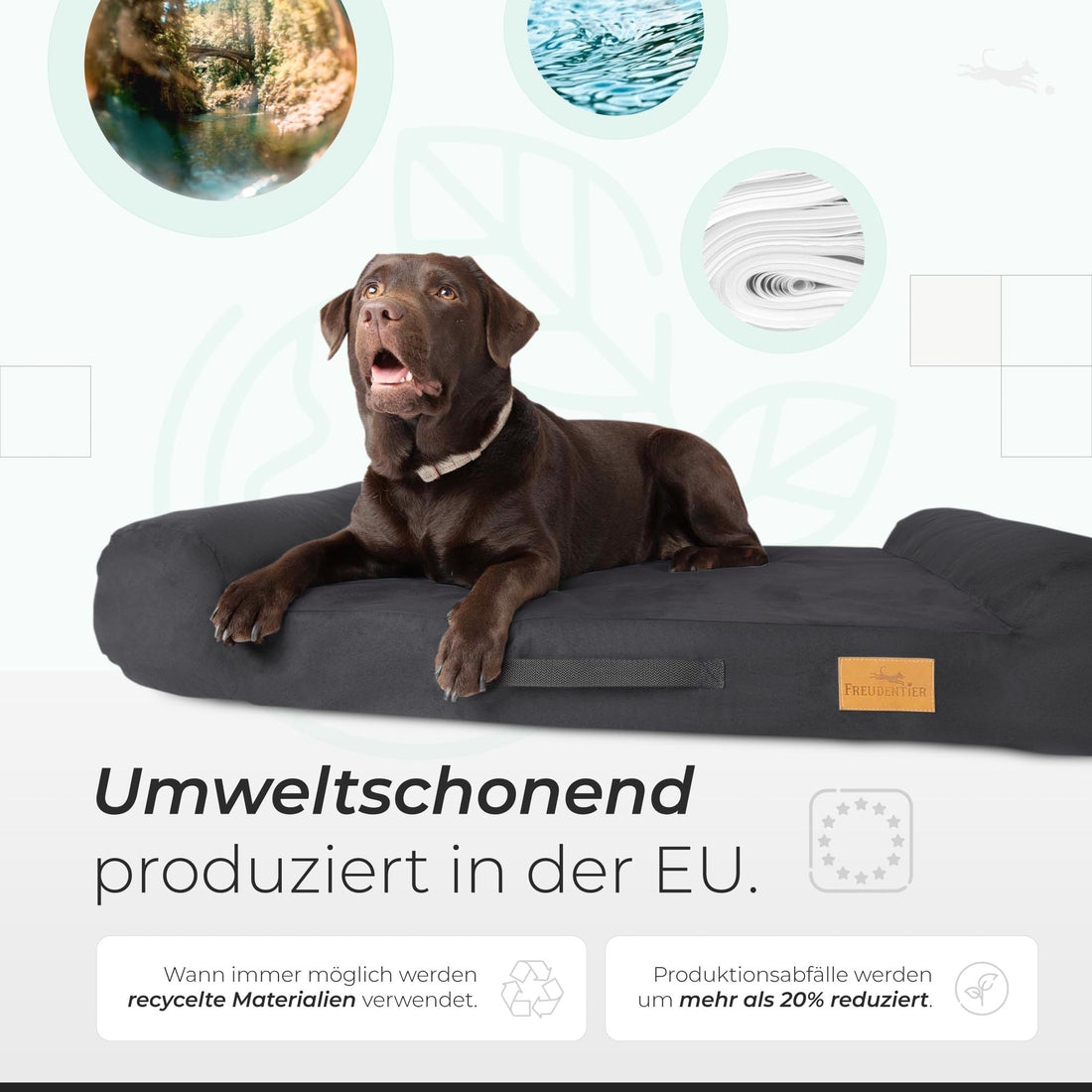 Orthopädisches Hundebett - Kuscheltier in Dark