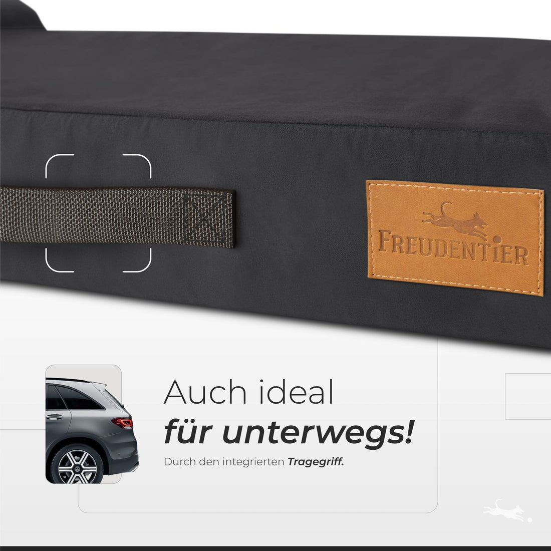 Orthopädisches Hundebett - Kuscheltier in Dark