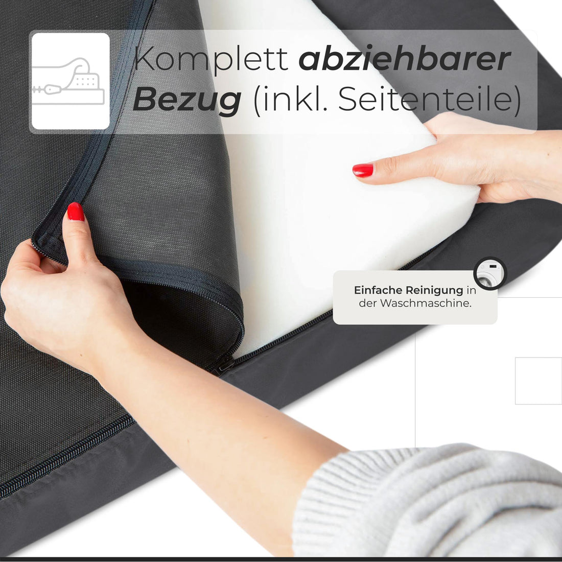 Orthopädisches Hundebett - Kuscheltier in Dark