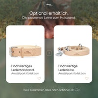 Hundehalsband aus Leder - Amstelpark Kollektion in Sand
