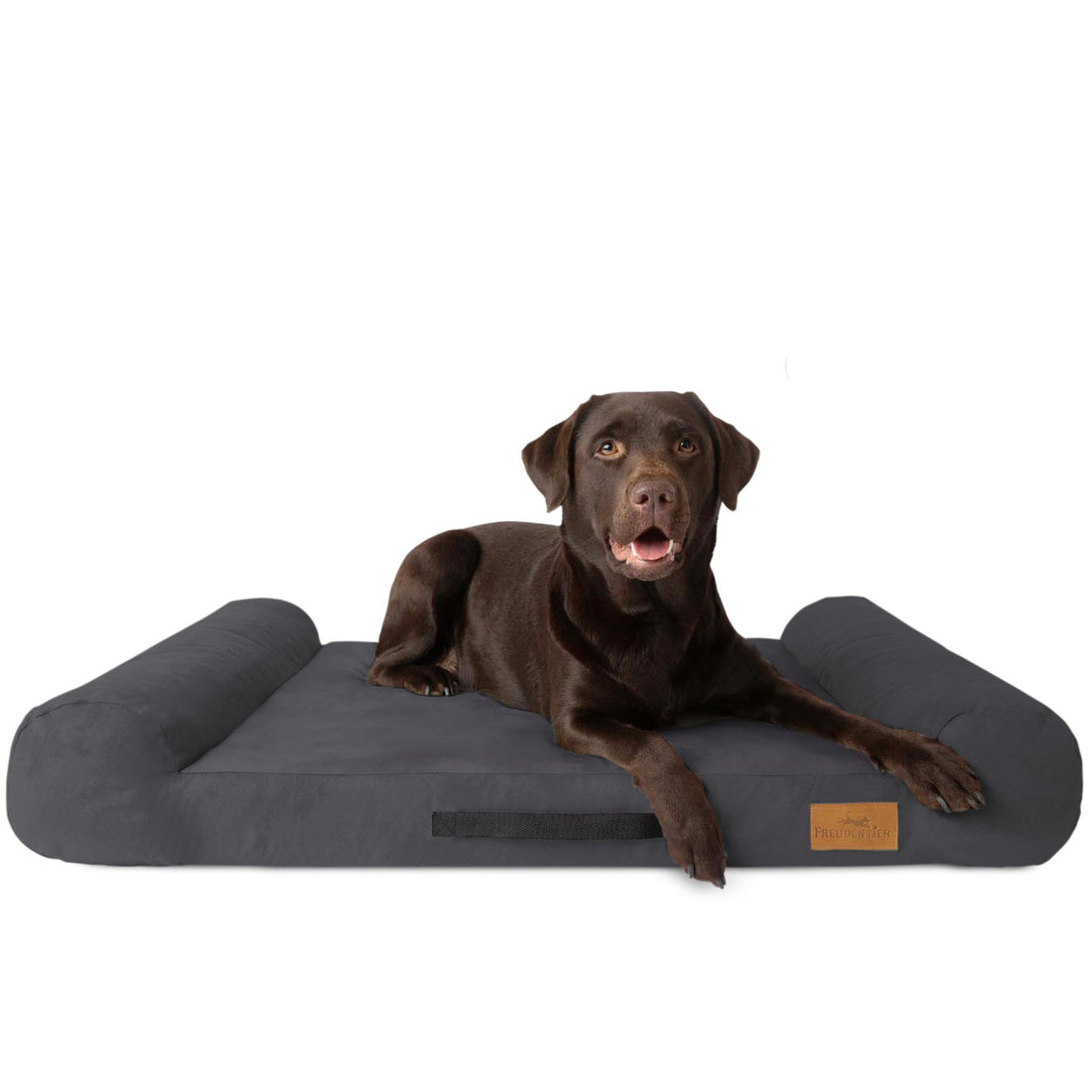 Orthopädisches Hundebett - Kuscheltier in Dark