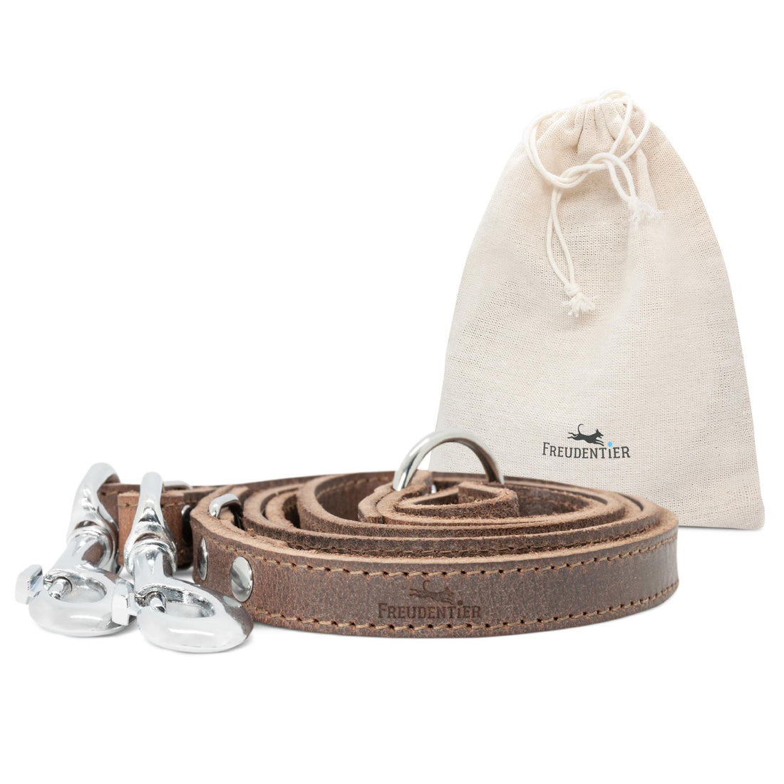Hundeleine aus Leder - Amstelpark Kollektion in Dark Chocolate
