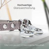 Hundeleine aus Leder - Amstelpark Kollektion in Graubraun
