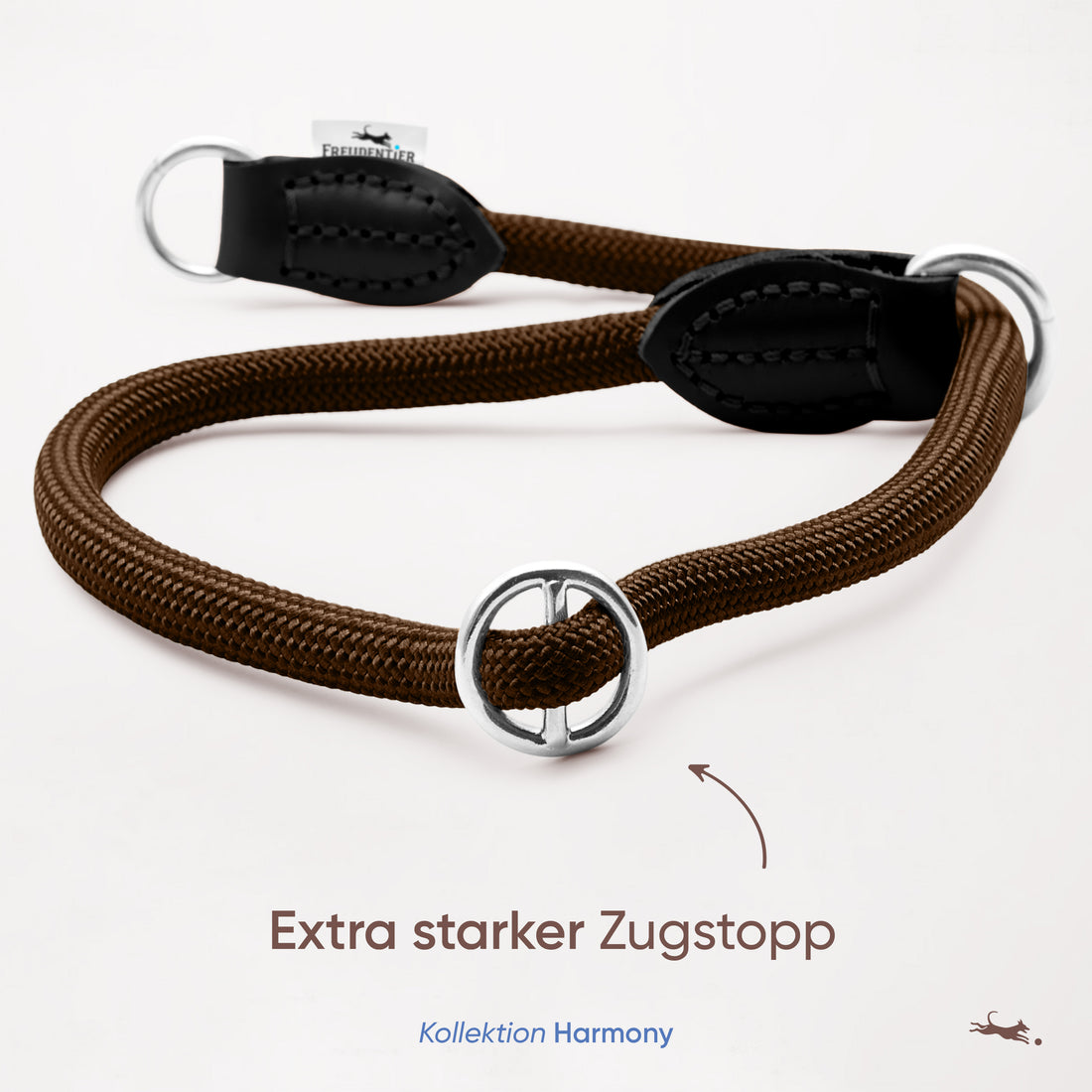 Hundehalsband mit Zugstopp - Harmony Kollektion in Chocolate