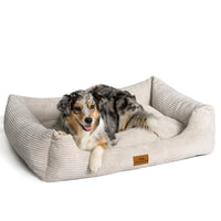 NEU: Orthopädisches Hundebett aus Cord - Cordelle in Creme