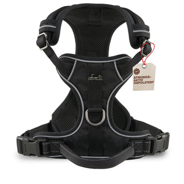 Atmungsaktives Hundegeschirr - Clyde Black Edition