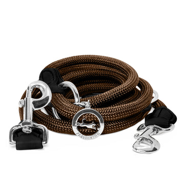 Runde Hundeleine in 2m & 3m - Model Harmony in Chocolate