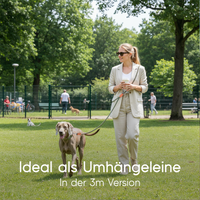 Runde Hundeleine in 2m & 3m - Model Harmony in Waldgrün