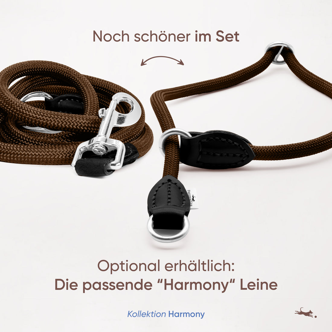 Hundehalsband mit Zugstopp - Harmony Kollektion in Chocolate