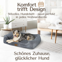 NEU: Orthopädisches Hundebett aus Cord - Cordelle in Dunkelgrau