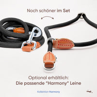 Hundehalsband mit Zugstopp - Harmony Kollektion in schwarz