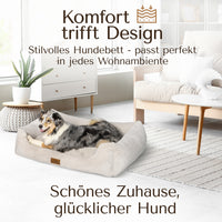 NEU: Orthopädisches Hundebett aus Cord - Cordelle in Creme