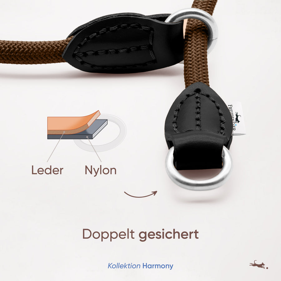 Hundehalsband mit Zugstopp - Harmony Kollektion in Chocolate