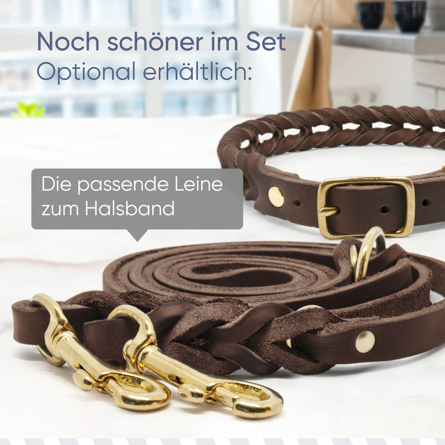 Hundehalsband aus Fettleder - AlsterTwist Kollektion in Chocolate