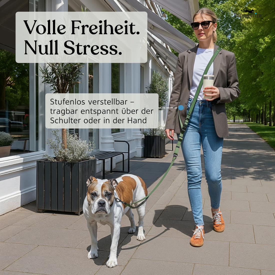 NEU: Umhängeleine 3m - UrbanFlow Kollektion in Olivgrün