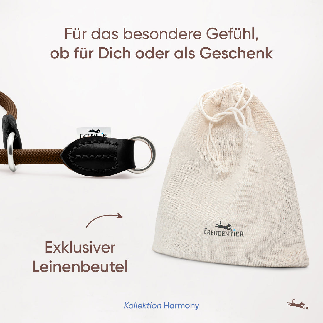 Hundehalsband mit Zugstopp - Harmony Kollektion in Chocolate