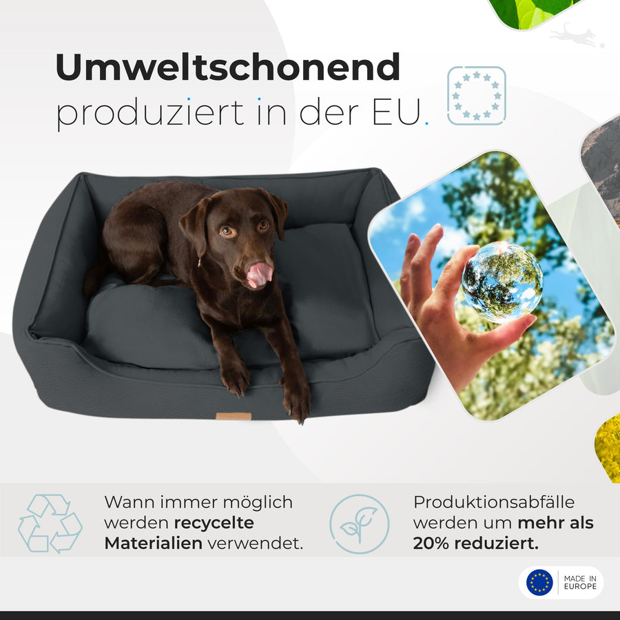 Orthopädisches Hundebett - Faultier in Anthrazit