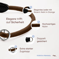 Hundehalsband mit Zugstopp - Harmony Kollektion in Chocolate