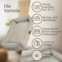 NEU: Orthopädisches Hundebett aus Cord - Cordelle in Creme